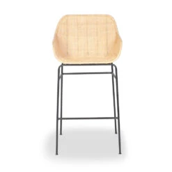 SOMBA Lot De 2 Fauteuils De Bar En Rotin Tressé 67cm -Meubles Soldes Magasin lot 2 fauteuils bar rotin tresse 67cm drawer somba 2