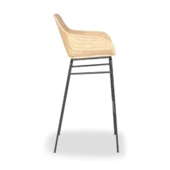 SOMBA Lot De 2 Fauteuils De Bar En Rotin Tressé 75cm -Meubles Soldes Magasin lot 2 fauteuils bar rotin tresse 75cm drawer somba 4