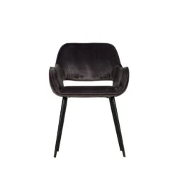 JELLE Lot De 2 Fauteuils De Table En Velours -Meubles Soldes Magasin lot 2 fauteuils design jelle 2