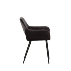 JELLE Lot De 2 Fauteuils De Table En Velours -Meubles Soldes Magasin lot 2 fauteuils design jelle 3