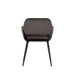 JELLE Lot De 2 Fauteuils De Table En Velours -Meubles Soldes Magasin lot 2 fauteuils design jelle 4