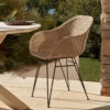 CHART Lot De 2 Fauteuils De Jardin Effet Rotin En Résine Plastique -Meubles Soldes Magasin lot 2 fauteuils jardin effet rotin kave home chart