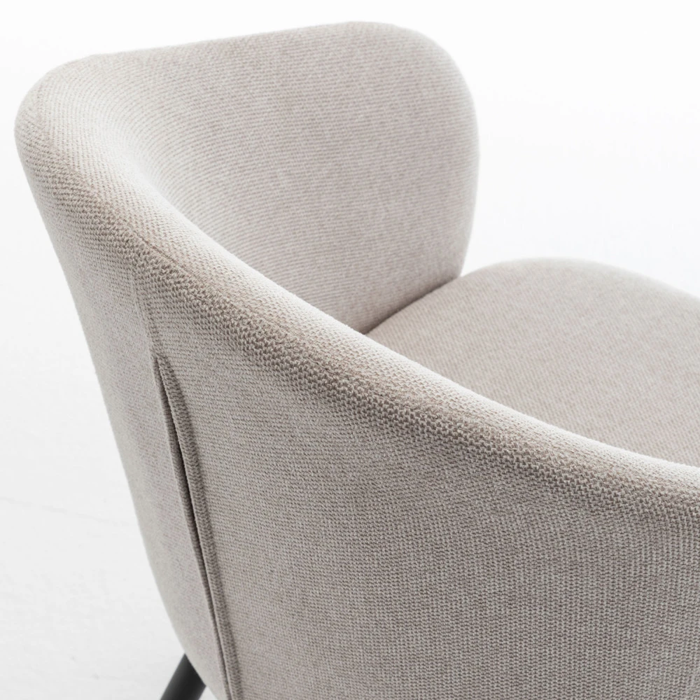 CALABRA Lot De 2 Fauteuils De Table En Tissu Et Métal 9 CALABRA Lot De 2 Fauteuils De Table En Tissu Et Métal – Image 7