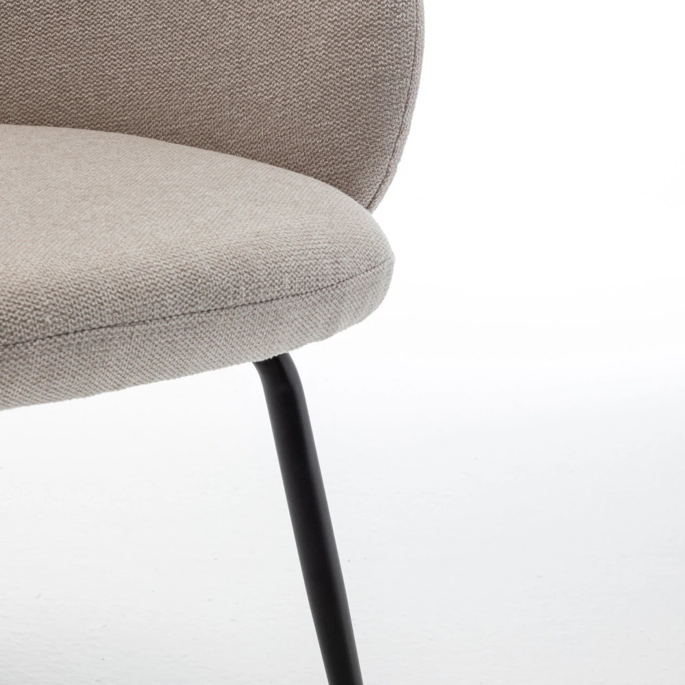 CALABRA Lot De 2 Fauteuils De Table En Tissu Et Métal 10 CALABRA Lot De 2 Fauteuils De Table En Tissu Et Métal – Image 8