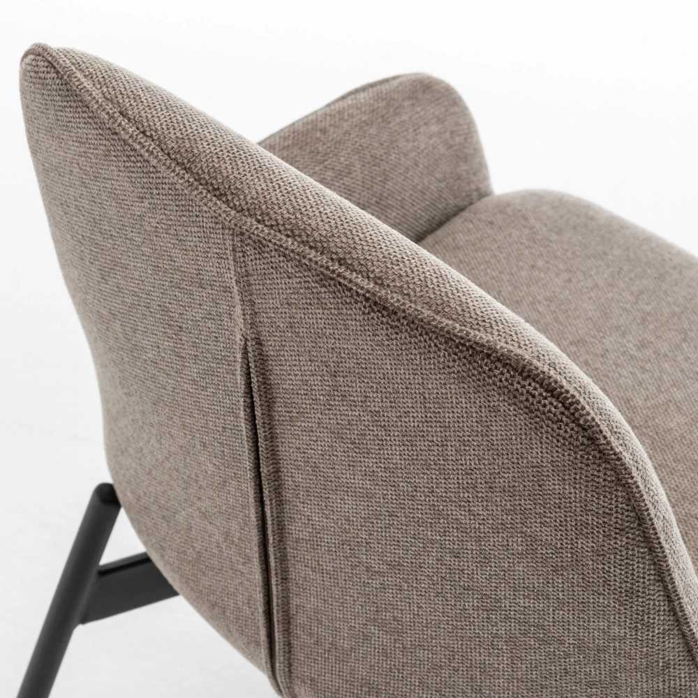 HAAS Lot De 2 Fauteuils De Table En Tissu Et Métal 10 HAAS Lot De 2 Fauteuils De Table En Tissu Et Métal – Image 8