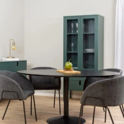 BUD Lot De 2 Fauteuils De Table En Tissu Et Métal -Meubles Soldes Magasin lot 2 fauteuils table tissu metal tenzo bud 5