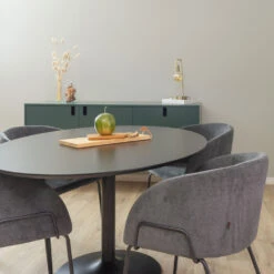 BUD Lot De 2 Fauteuils De Table En Tissu Et Métal -Meubles Soldes Magasin lot 2 fauteuils table tissu metal tenzo bud 7