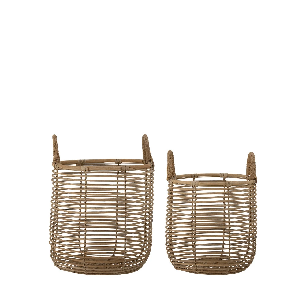 LYNG Lot De 2 Paniers En Rotin 4 LYNG Lot De 2 Paniers En Rotin – Image 2