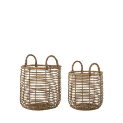 LYNG Lot De 2 Paniers En Rotin 10 LYNG Lot De 2 Paniers En Rotin -Meubles Soldes Magasin lot 2 paniers rotin bloomingville lyng 2