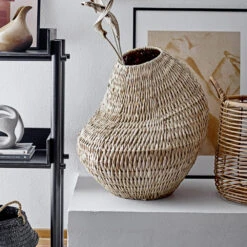 LYNG Lot De 2 Paniers En Rotin 11 LYNG Lot De 2 Paniers En Rotin -Meubles Soldes Magasin lot 2 paniers rotin bloomingville lyng 3