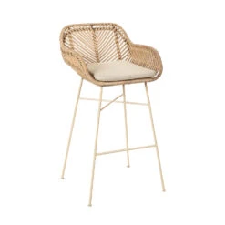 NUNUHAI Lot De 2 Tabourets De Bar En Rotin Pieds Beiges 76cm 12 NUNUHAI Lot De 2 Tabourets De Bar En Rotin Pieds Beiges 76cm -Meubles Soldes Magasin lot 2 tabourets bar rotin pieds beige 76cm drawer nunuhai 3