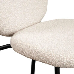 DALBY Lot De 2 Tabourets De Bar En Tissu Bouclette Et Métal 65cm -Meubles Soldes Magasin lot 2 tabourets bar tissu bouclette metal 65cm drawer dalby 5