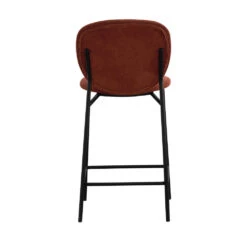 DALBY Lot De 2 Tabourets De Bar En Tissu Et Métal 65cm -Meubles Soldes Magasin lot 2 tabourets bar tissu metal 65cm drawer dalby 4