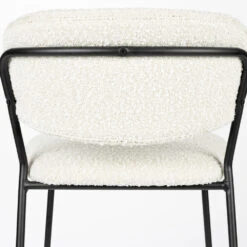 JOLIEN Lot De 2 Tabourets En Tissu Bouclette Pieds Noirs 65cm -Meubles Soldes Magasin lot 2 tabourets tissu bouclette pieds noirs 65cm jolien 7