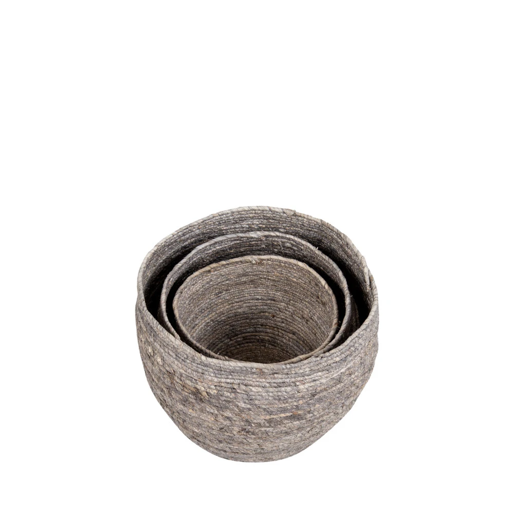 TIVOLI Lot De 3 Paniers En Feuille De Maïs 6 TIVOLI Lot De 3 Paniers En Feuille De Maïs – Image 4