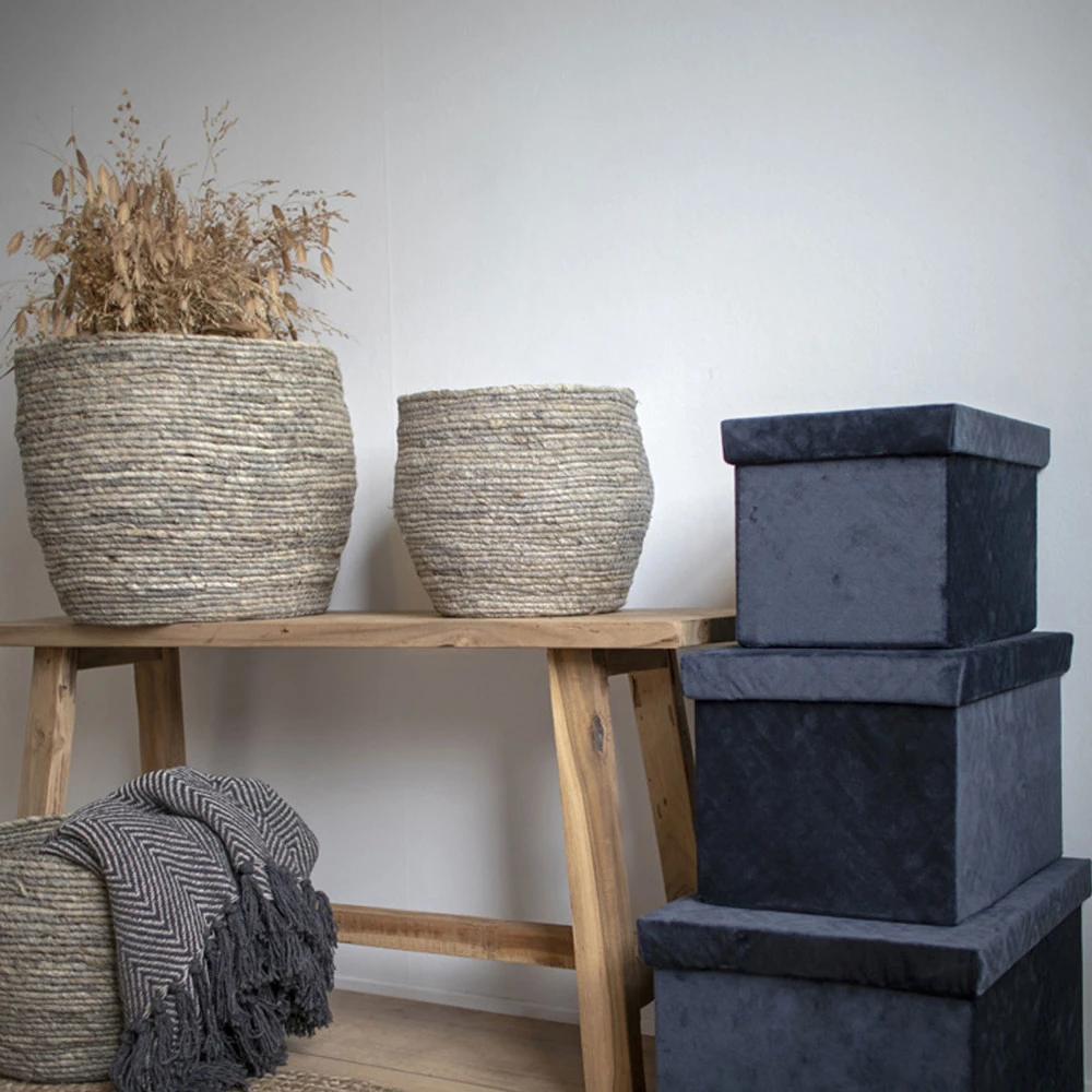 TIVOLI Lot De 3 Paniers En Feuille De Maïs 8 TIVOLI Lot De 3 Paniers En Feuille De Maïs – Image 6