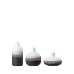 HARISLAVA Lot De 3 Vases En Grès Céramique Multicolore