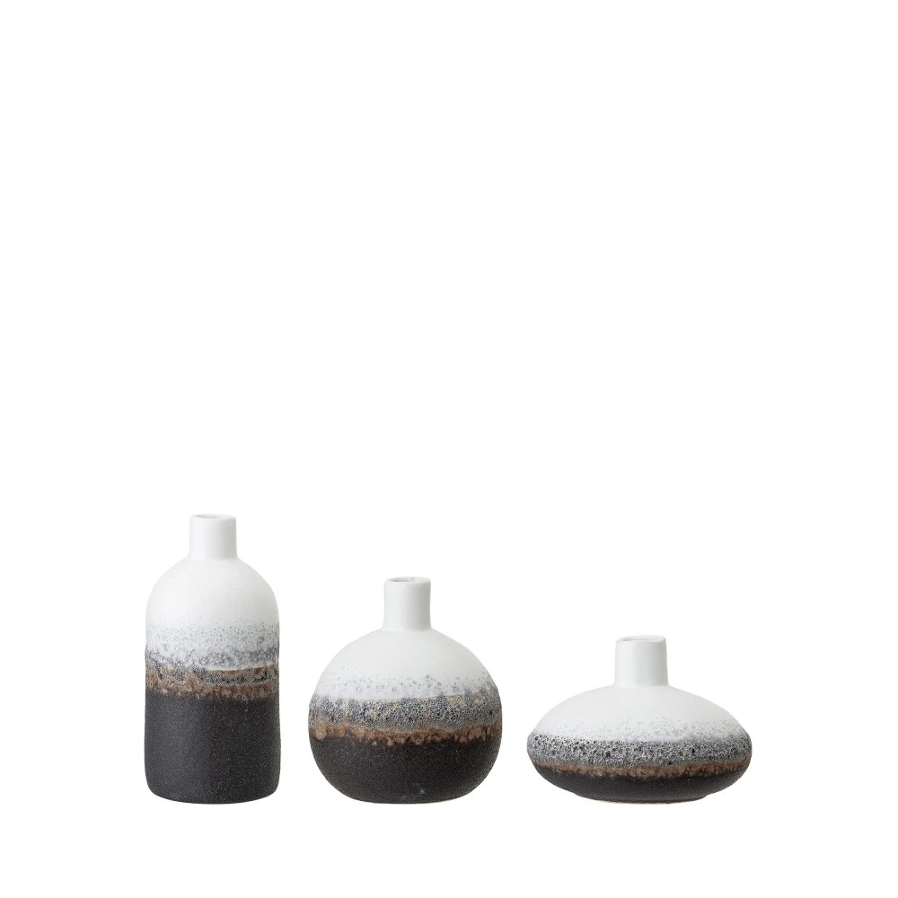 HARISLAVA Lot De 3 Vases En Grès Céramique Multicolore 3 HARISLAVA Lot De 3 Vases En Grès Céramique Multicolore