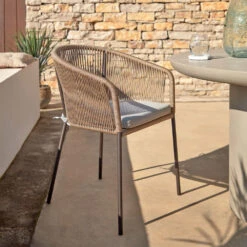 YANET Lot De 4 Chaises De Jardin En Corde