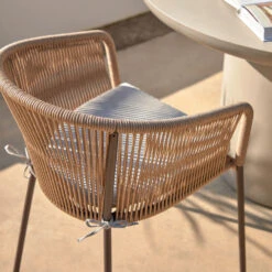 YANET Lot De 4 Chaises De Jardin En Corde -Meubles Soldes Magasin lot 4 chaises jardin corde kave home yanet 8