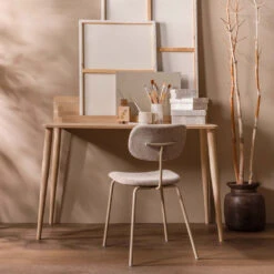 LINK Lot De 2 Chaises En Chenille Et Métal