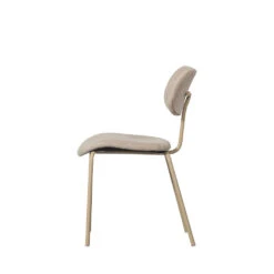 LINK Lot De 2 Chaises En Chenille Et Métal -Meubles Soldes Magasin lot de 2 chaises chenille metal link woood 3