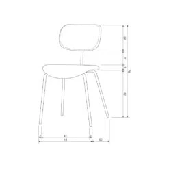 LINK Lot De 2 Chaises En Chenille Et Métal -Meubles Soldes Magasin lot de 2 chaises chenille metal link woood 7