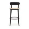 ROMANE Lot De 2 Chaises De Bar Bistrot En Bois Massif Et Rotin H75cm -Meubles Soldes Magasin lot de 2 chaises de bar bistrot bois massif rotin h75cm romane kave home