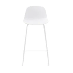 HEL Lot De 2 Chaises De Bar En Plastique Et Métal H67,5cm