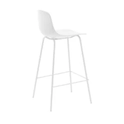 HEL Lot De 2 Chaises De Bar En Plastique Et Métal H67,5cm -Meubles Soldes Magasin lot de 2 chaises de bar plastique metal h675cm hel 3