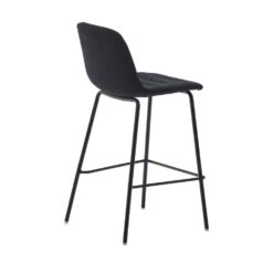 ZUNILDA Lot De 2 Chaises De Bar En Tissu Et Métal H65cm -Meubles Soldes Magasin lot de 2 chaises de bar tissu metal h65cm zunilda kave home 3
