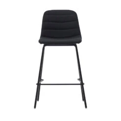 ZUNILDA Lot De 2 Chaises De Bar En Tissu Et Métal H65cm -Meubles Soldes Magasin lot de 2 chaises de bar tissu metal h65cm zunilda kave home 4