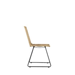 LARS Lot De 2 Chaises De Jardin En Métal Et Résine Tressée -Meubles Soldes Magasin lot de 2 chaises de jardin metal resine tressee lars 2