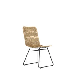LARS Lot De 2 Chaises De Jardin En Métal Et Résine Tressée -Meubles Soldes Magasin lot de 2 chaises de jardin metal resine tressee lars 3