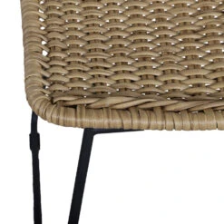 LARS Lot De 2 Chaises De Jardin En Métal Et Résine Tressée -Meubles Soldes Magasin lot de 2 chaises de jardin metal resine tressee lars 5