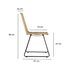 LARS Lot De 2 Chaises De Jardin En Métal Et Résine Tressée -Meubles Soldes Magasin lot de 2 chaises de jardin metal resine tressee lars 6