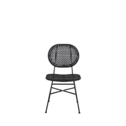 MADS Lot De 2 Chaises De Jardin En Métal Et Résine Tressée -Meubles Soldes Magasin lot de 2 chaises de jardin metal resine tressee mads 2