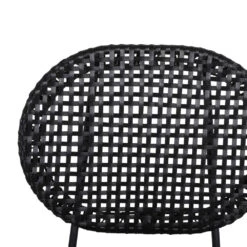 MADS Lot De 2 Chaises De Jardin En Métal Et Résine Tressée -Meubles Soldes Magasin lot de 2 chaises de jardin metal resine tressee mads 5