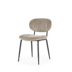 COSMO Lot De 2 Chaises En Velours Côtelé Et Métal -Meubles Soldes Magasin lot de 2 chaises en velours cotele et metal by boo cosmo 2