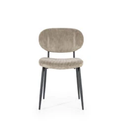 COSMO Lot De 2 Chaises En Velours Côtelé Et Métal -Meubles Soldes Magasin lot de 2 chaises en velours cotele et metal by boo cosmo 3