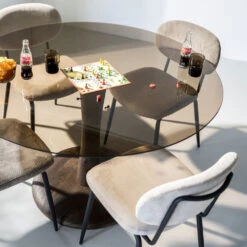 COSMO Lot De 2 Chaises En Velours Côtelé Et Métal -Meubles Soldes Magasin lot de 2 chaises en velours cotele et metal by boo cosmo 9