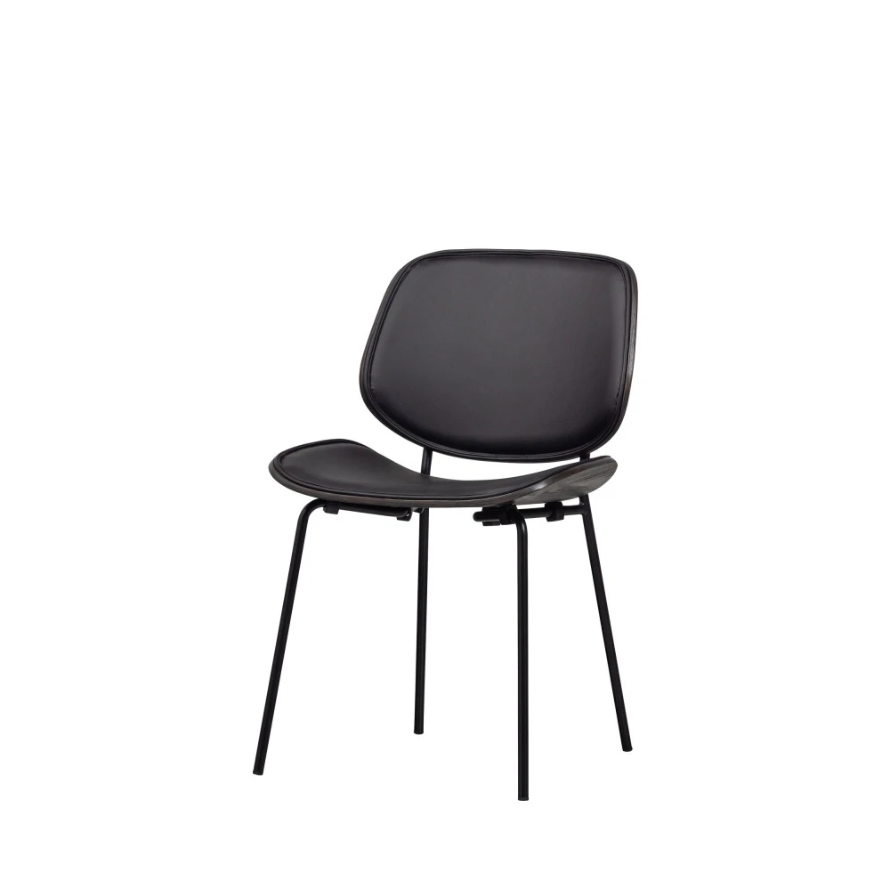 CLOSE Lot De 2 Chaises En Simili Et Métal 5 CLOSE Lot De 2 Chaises En Simili Et Métal – Image 3