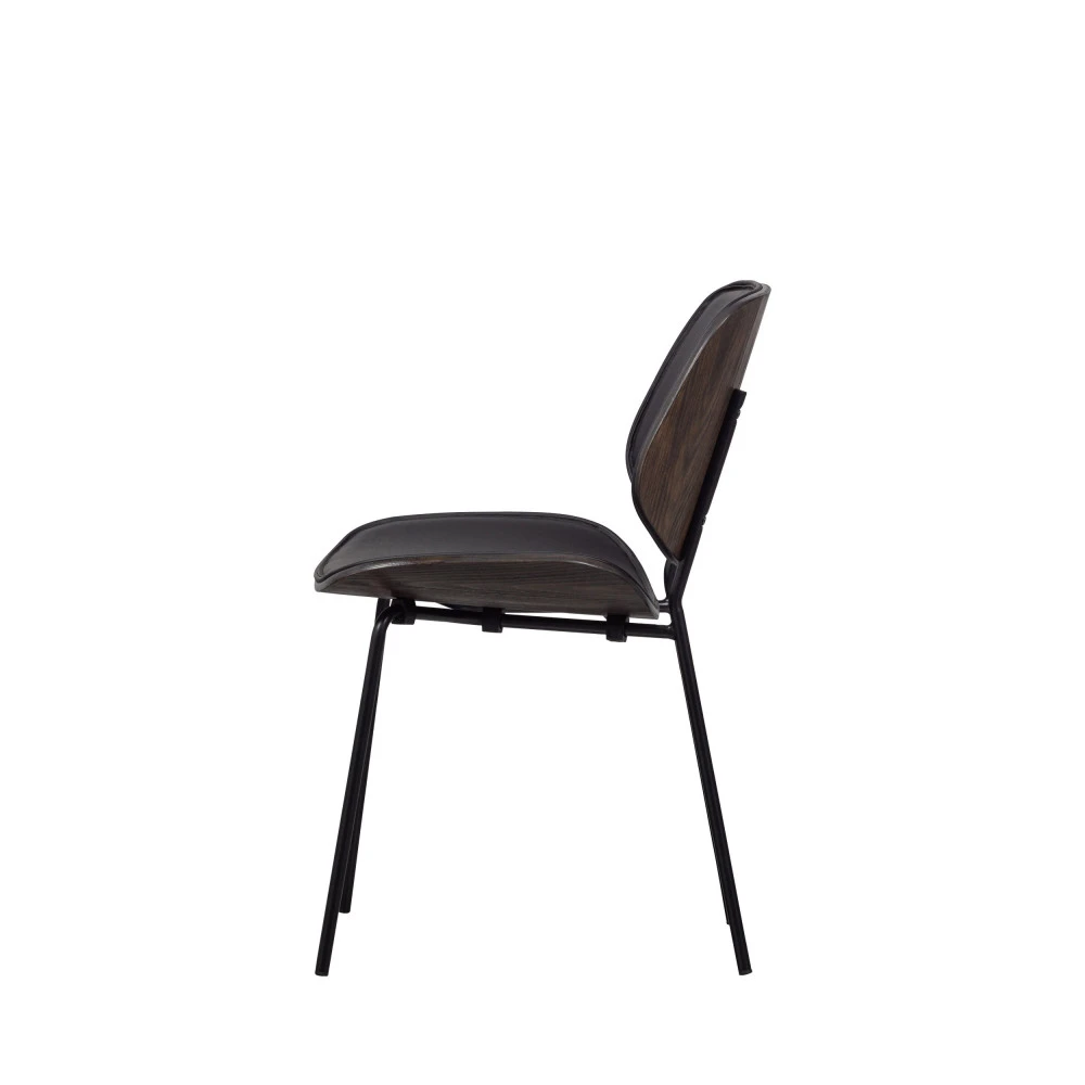 CLOSE Lot De 2 Chaises En Simili Et Métal 6 CLOSE Lot De 2 Chaises En Simili Et Métal – Image 4