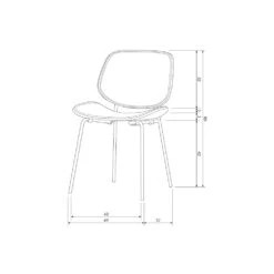 CLOSE Lot De 2 Chaises En Simili Et Métal 19 CLOSE Lot De 2 Chaises En Simili Et Métal -Meubles Soldes Magasin lot de 2 chaises simili metal bepurehome close 8