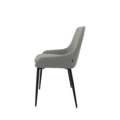 LIV Lot De 2 Chaises En Tissu Bouclette Et Métal -Meubles Soldes Magasin lot de 2 chaises tissu bouclette metal tenzo liv 3