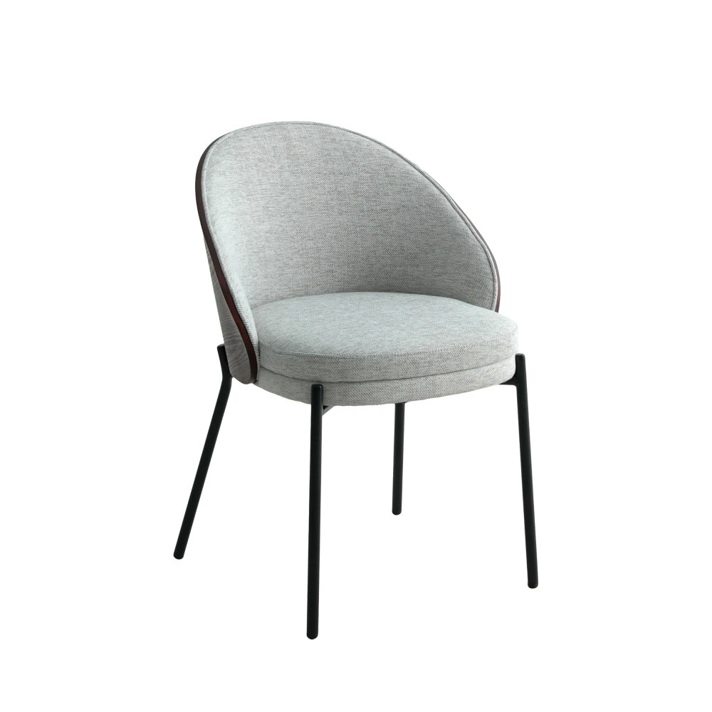 CANELAS Lot De 2 Chaises En Tissu Et Métal 5 CANELAS Lot De 2 Chaises En Tissu Et Métal – Image 3