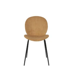 BONNET Lot De 2 Chaises En Velours Côtelé Et Métal -Meubles Soldes Magasin lot de 2 chaises velours cotele metal zuiver bonnet 2