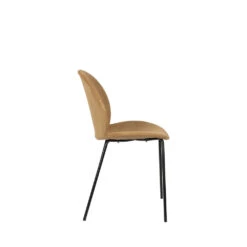 BONNET Lot De 2 Chaises En Velours Côtelé Et Métal -Meubles Soldes Magasin lot de 2 chaises velours cotele metal zuiver bonnet 4