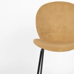 BONNET Lot De 2 Chaises En Velours Côtelé Et Métal -Meubles Soldes Magasin lot de 2 chaises velours cotele metal zuiver bonnet 5