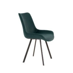 MEMPHIS Lot De 2 Chaises En Velours Et Métal -Meubles Soldes Magasin lot de 2 chaises velours metal house nordic memphis 2